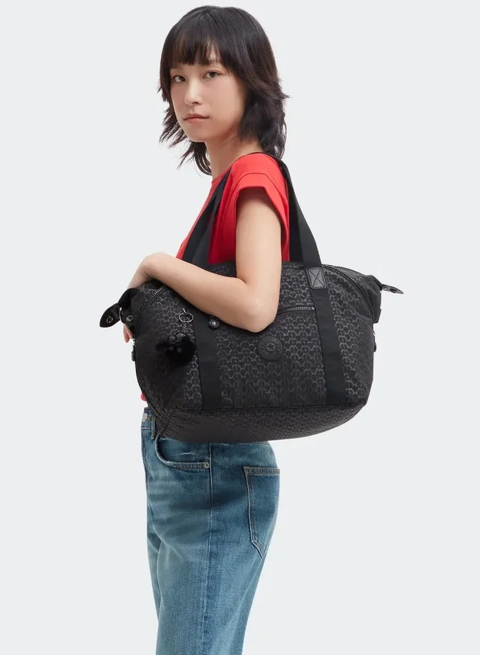 kipling  Art Female Medium Tote With Removable Shoulder Strap - Signature Emb  | Best Price UAE